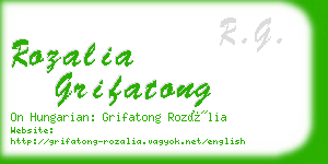 rozalia grifatong business card